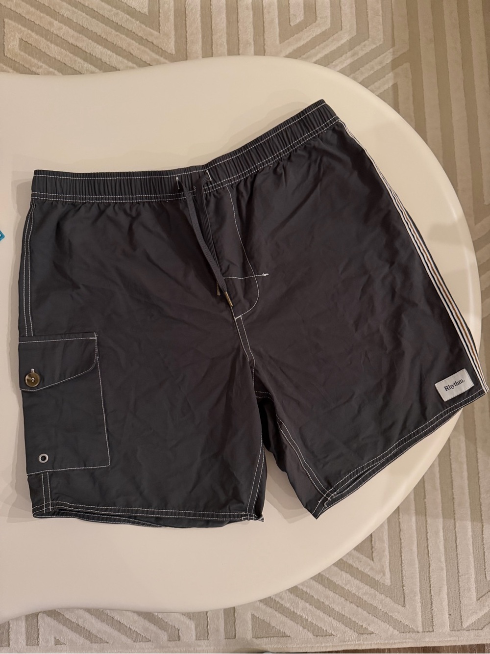 Rhythm Men's Black Swim Trunks